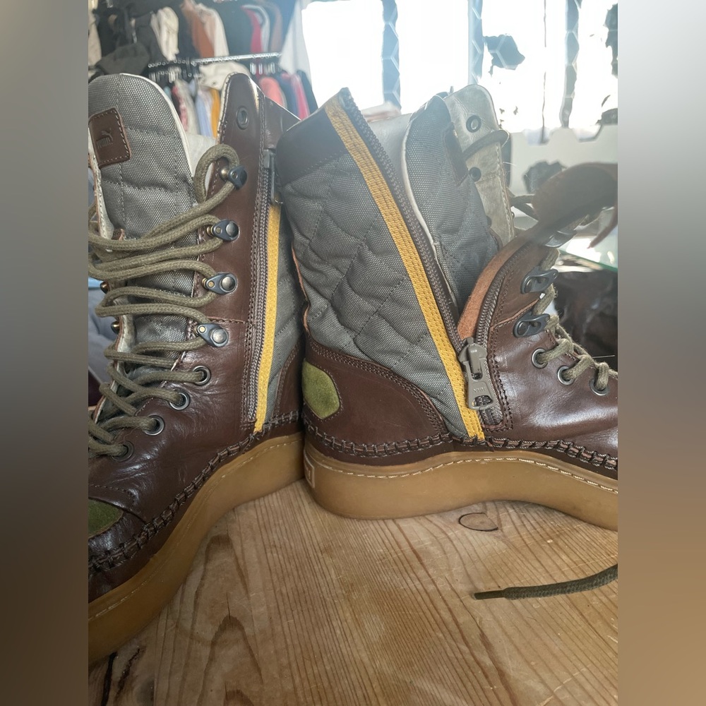Alexander McQueen X Puma Joust boot green brown size 9 - Picture 15 of 16
